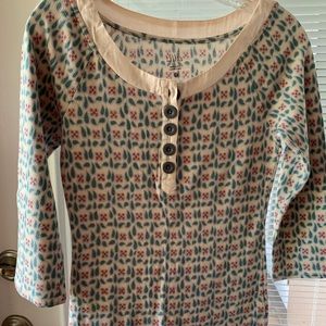 Anthropologie 3/4 sleeve top